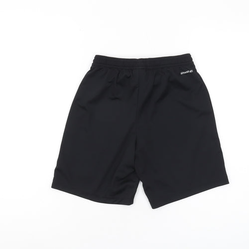 Adidas Boys Black Athletic Shorts, Size 12Y, Elastic Waist