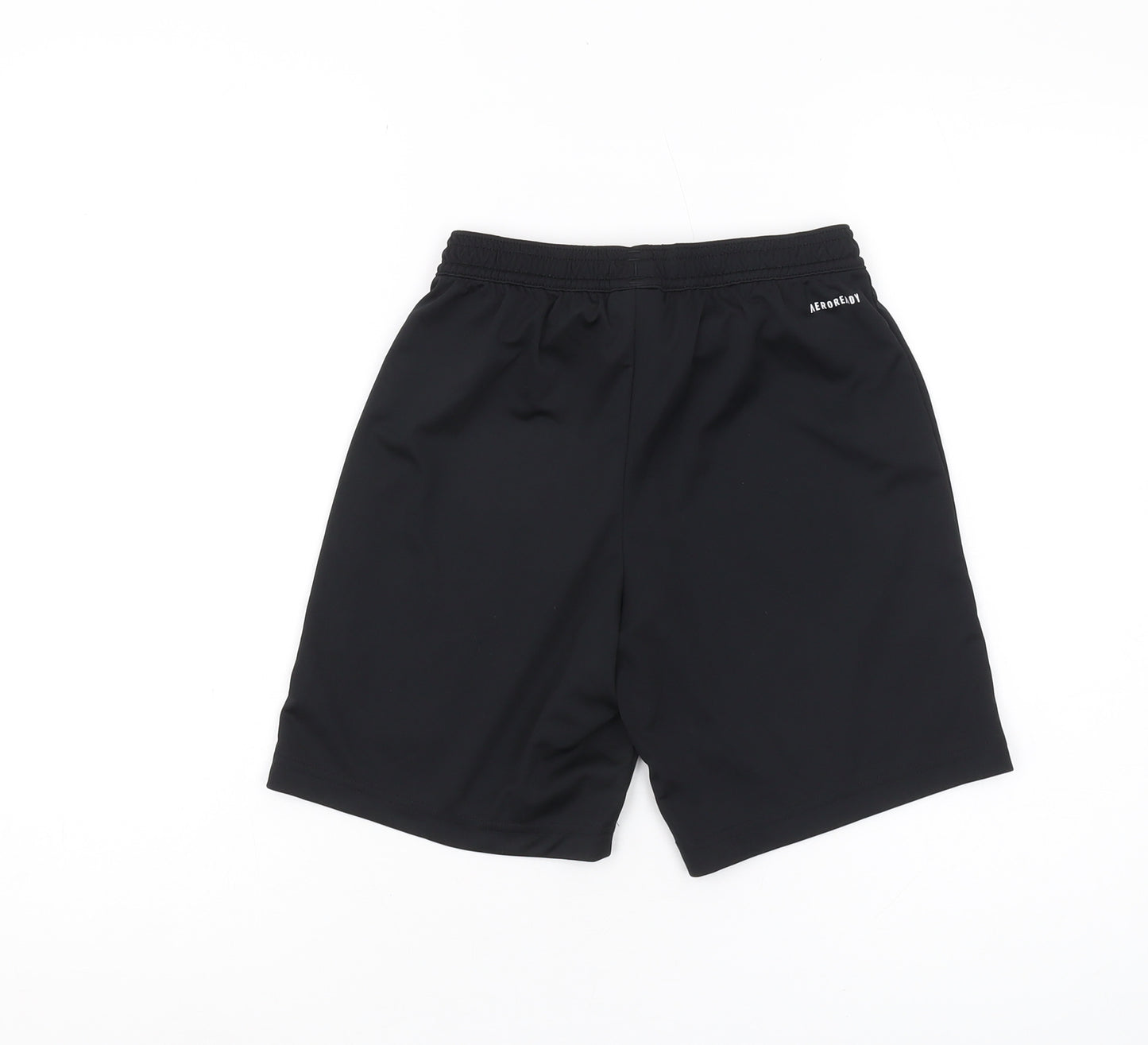 Adidas Boys Black Athletic Shorts, Size 12Y, Elastic Waist