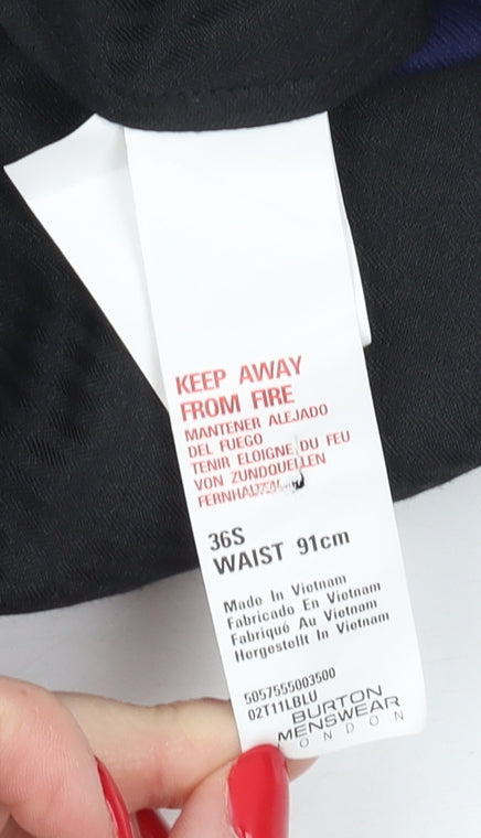 Burton Menswear Blue Men's Trousers 36S, Comfort Fit