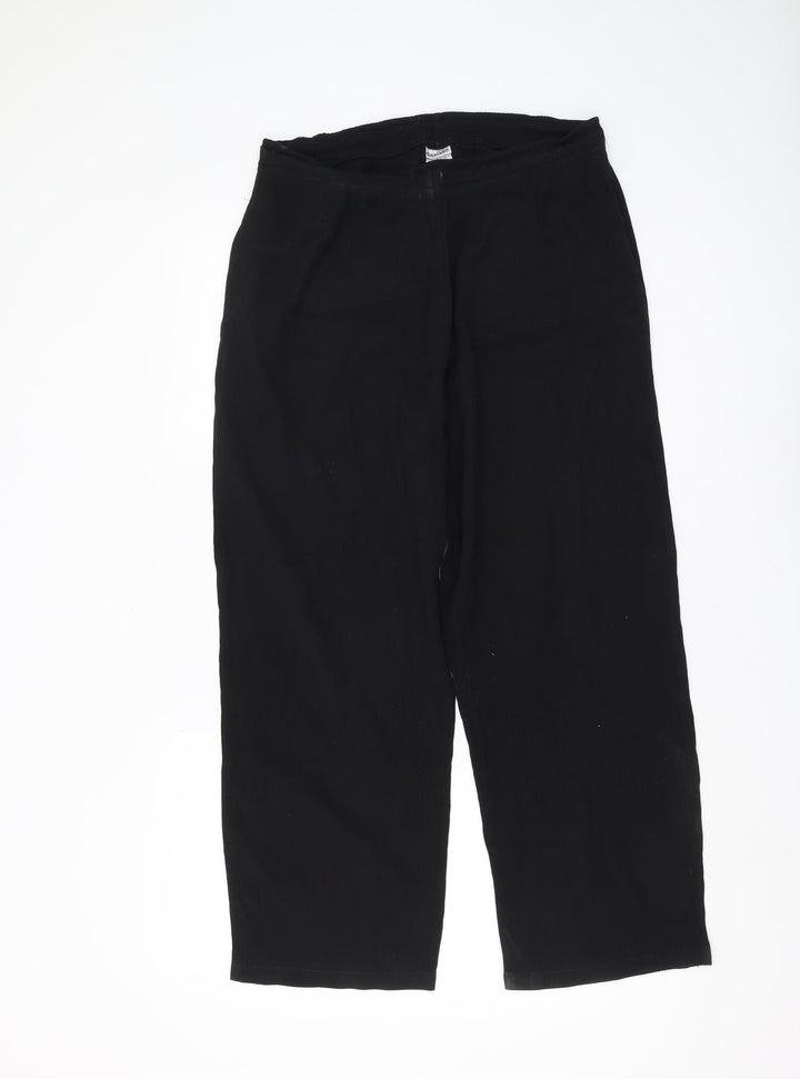Damart Women's Black Trousers Size 18 Viscose Blend