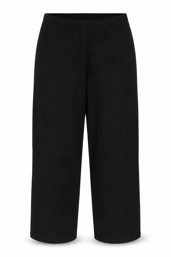 Front view of Damart Women's Black Trousers, size 18, Viscose Blend