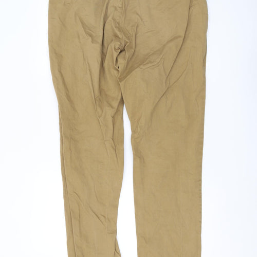 Next Men's Beige Chino Trousers, Size 36, Regular Fit