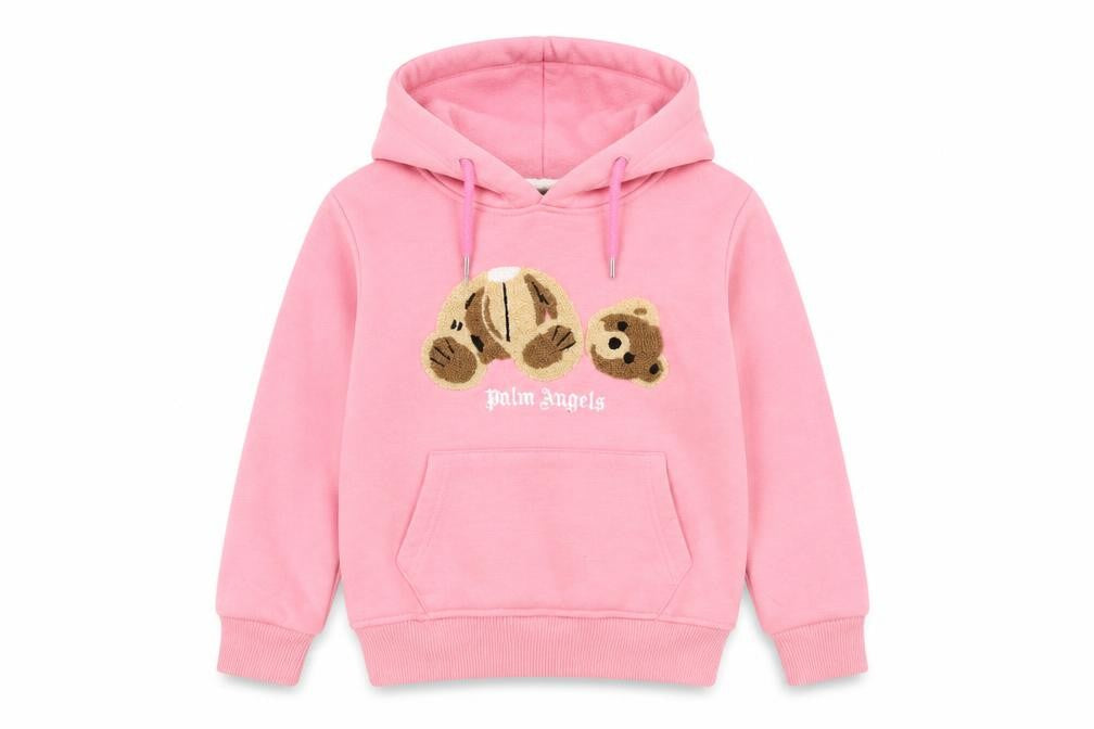 Palm Angels Girls Pink Embroidered Pullover Hoodie 6 Years
