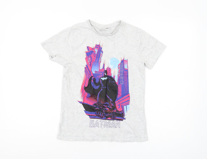 Pep & Co Boys Grey Batman T-Shirt 10-11 Years Graphic Casual