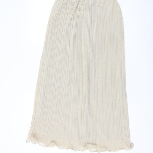 River Island Women’s Beige Midi Skirt, Size 8