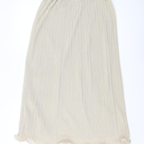 River Island Women’s Beige Midi Skirt, Size 8