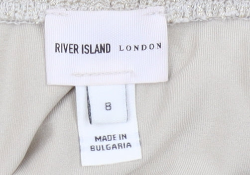 River Island Women’s Beige Midi Skirt, Size 8