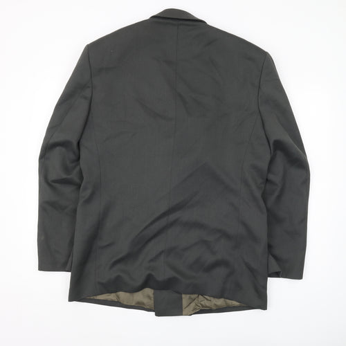 Burton Men's Grey Double-Breasted Business Blazer 40R