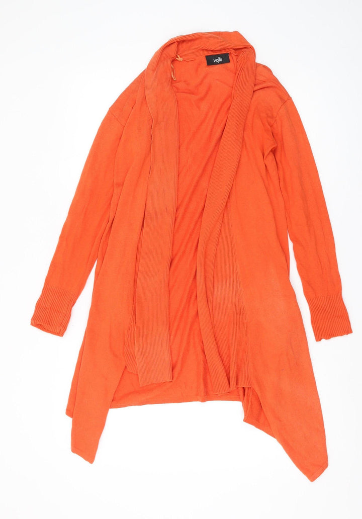 Wallis Women's Orange S Cardigan, Long Sleeve