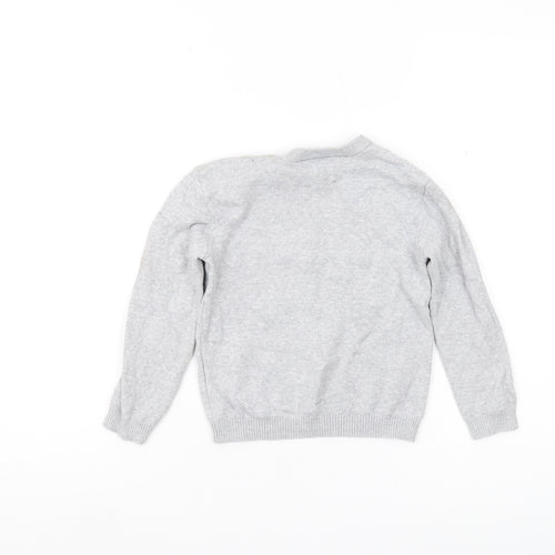 The Little White Company Boys Grey Star Jumper 4-5 Years