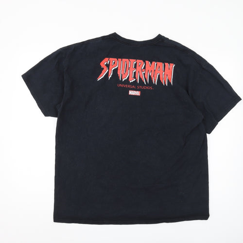 Universal Studios Spider-Man Black XL Cotton T-Shirt