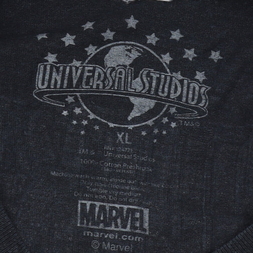 Universal Studios Spider-Man Black XL Cotton T-Shirt
