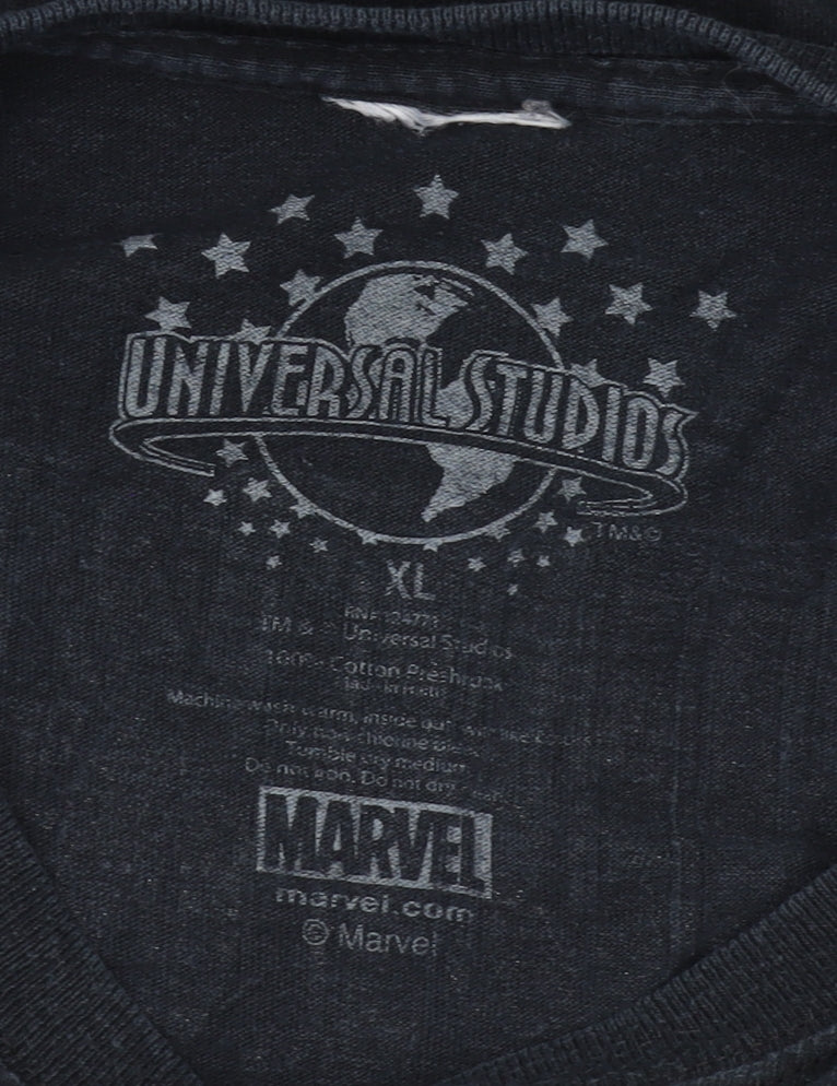 Universal Studios Spider-Man Black XL Cotton T-Shirt