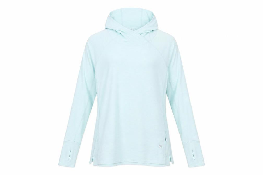 Front view of Gap Women's Blue Pullover Hoodie - M