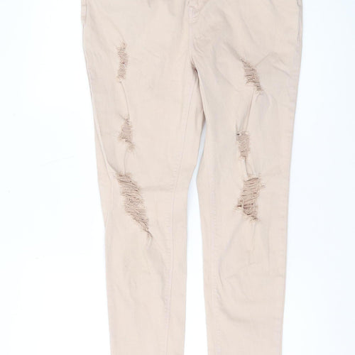 Simply Be Women's Beige Skinny Jeans Size 16