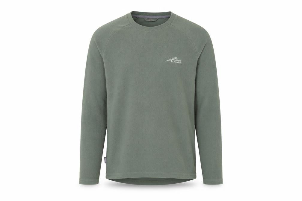 Front view of First Ascent Men's Green Pullover Sweatshirt S