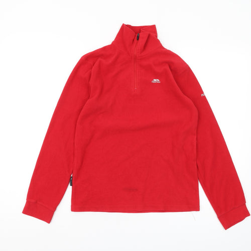 Trespass Boys Red Fleece 1/4 Zip Sweatshirt 11-12 Years
