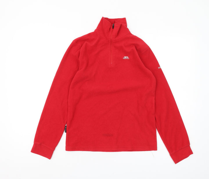 Trespass Boys Red Fleece 1/4 Zip Sweatshirt 11-12 Years