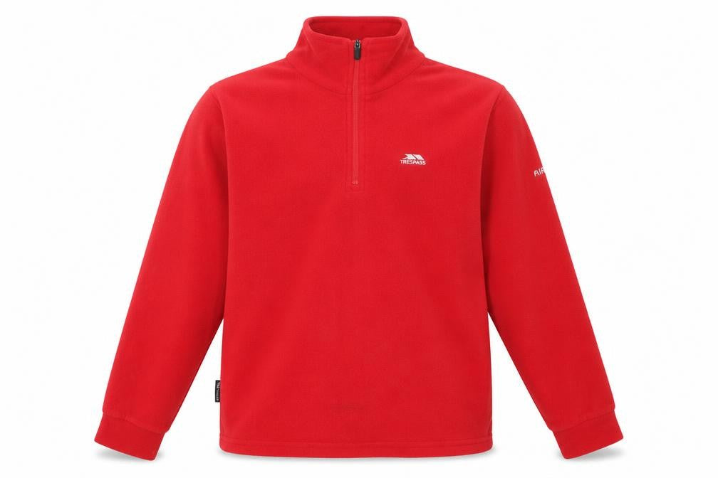 Trespass Boys Red Fleece 1/4 Zip Sweatshirt 11-12 Years