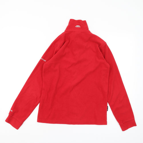 Trespass Boys Red Fleece 1/4 Zip Sweatshirt 11-12 Years