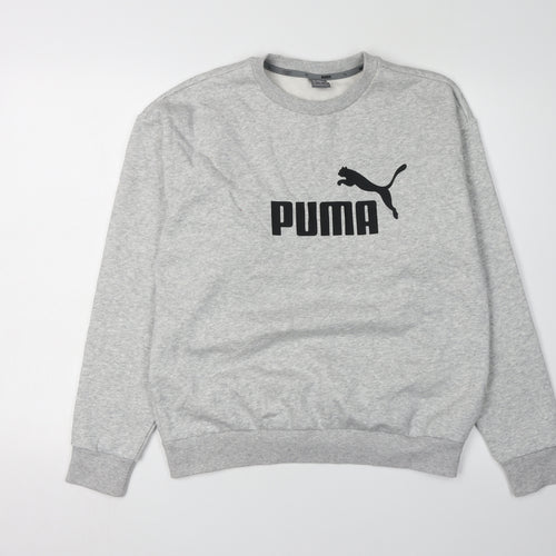 Puma Men's Grey Crew Neck Sweatshirt - Size M