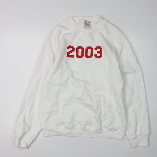 Rock on Ruby Women White Pullover Sweatshirt M
