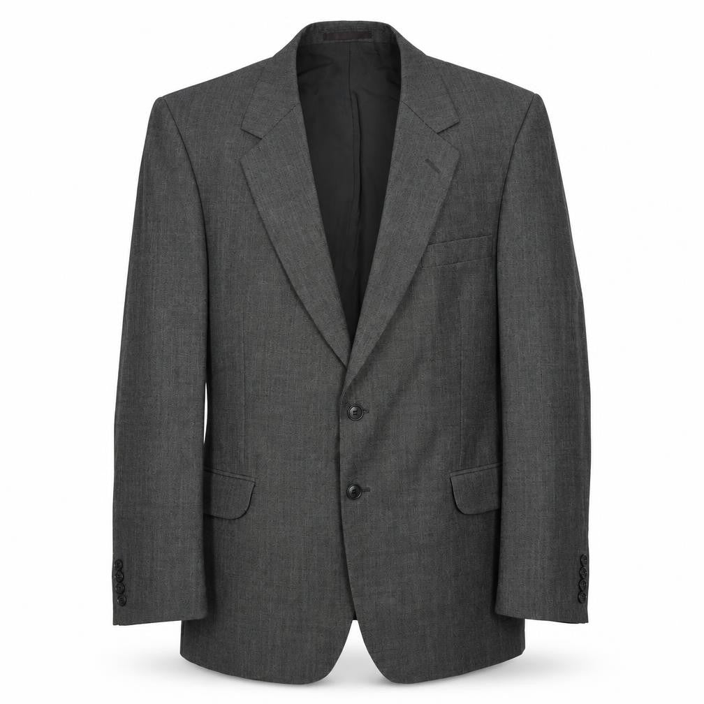 Front view of St Michael Men's Grey Blazer, 42S Notch Lapel, Formal