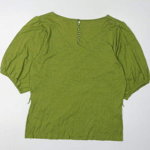 Monsoon Women's Green Scoop Neck Pullover Jumper Size 18