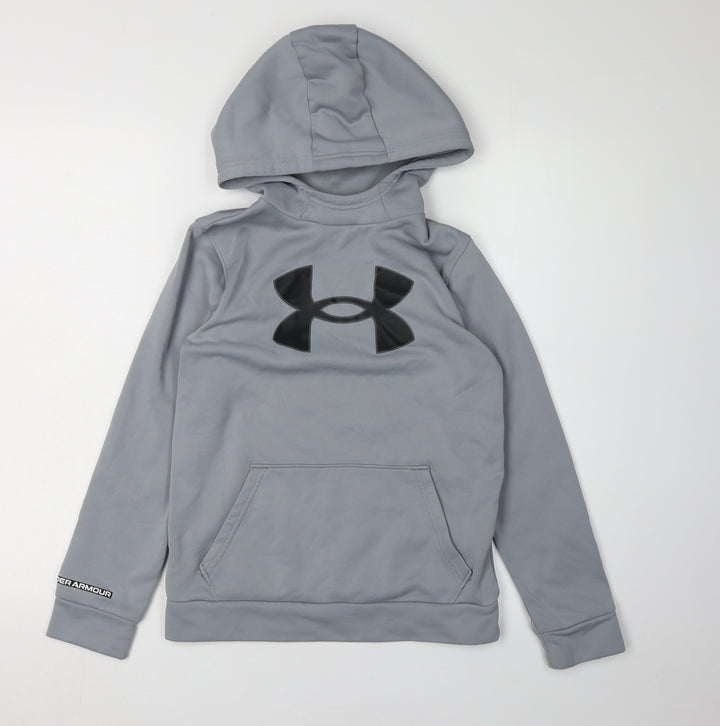 Under Armour Unisex Kids Grey Hoodie M Pullover