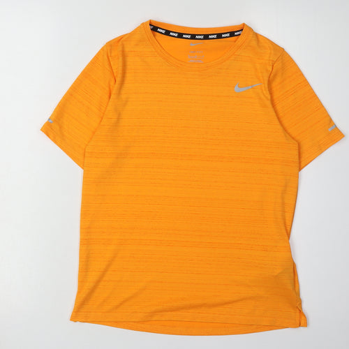 Nike Boys Orange Dri-FIT T-Shirt M Short Sleeve Activewear
