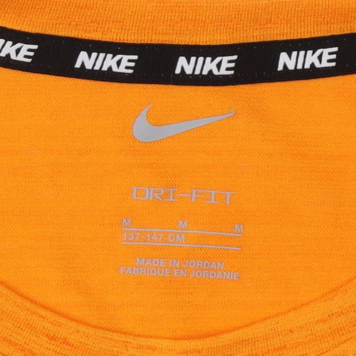 Nike Boys Orange Dri-FIT T-Shirt M Short Sleeve Activewear