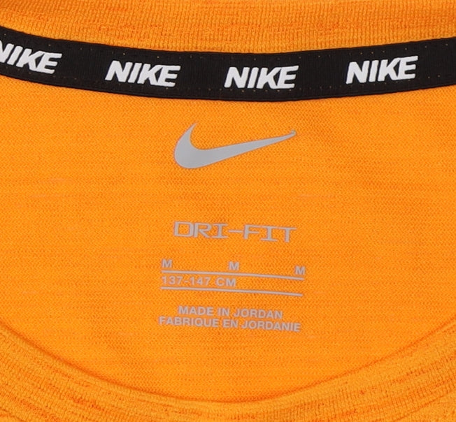 Nike Boys Orange Dri-FIT T-Shirt M Short Sleeve Activewear