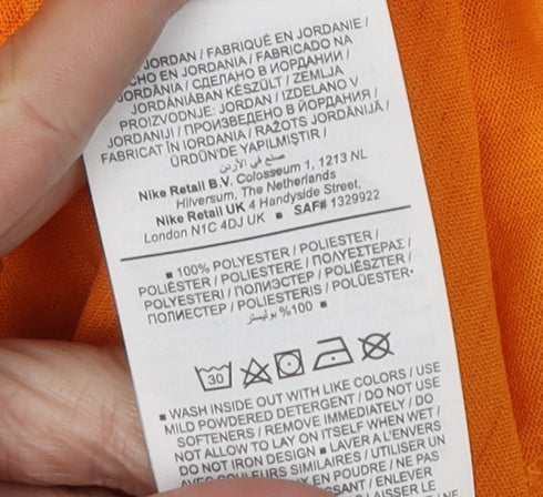 Nike Boys Orange Dri-FIT T-Shirt M Short Sleeve Activewear