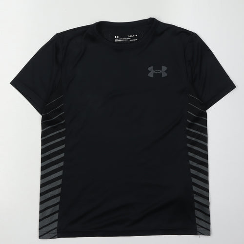 Under Armour Boys Black Gym Training T-Shirt Size L