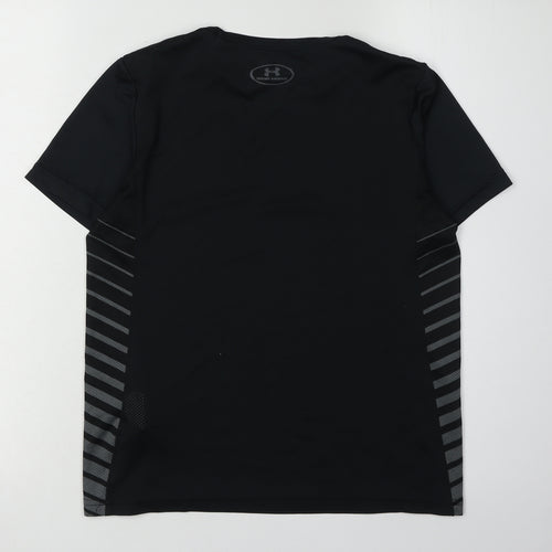 Under Armour Boys Black Gym Training T-Shirt Size L