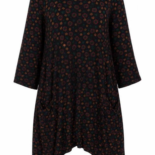 Roman Women's Black Asymmetric Floral Dress, Size 20