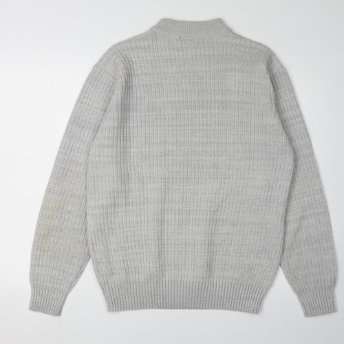Tootal Men's Grey Pullover Jumper, Size L, Cable-Knit