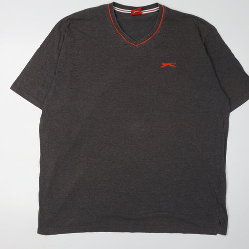 Slazenger Men's Grey 2XL V-Neck T-Shirt