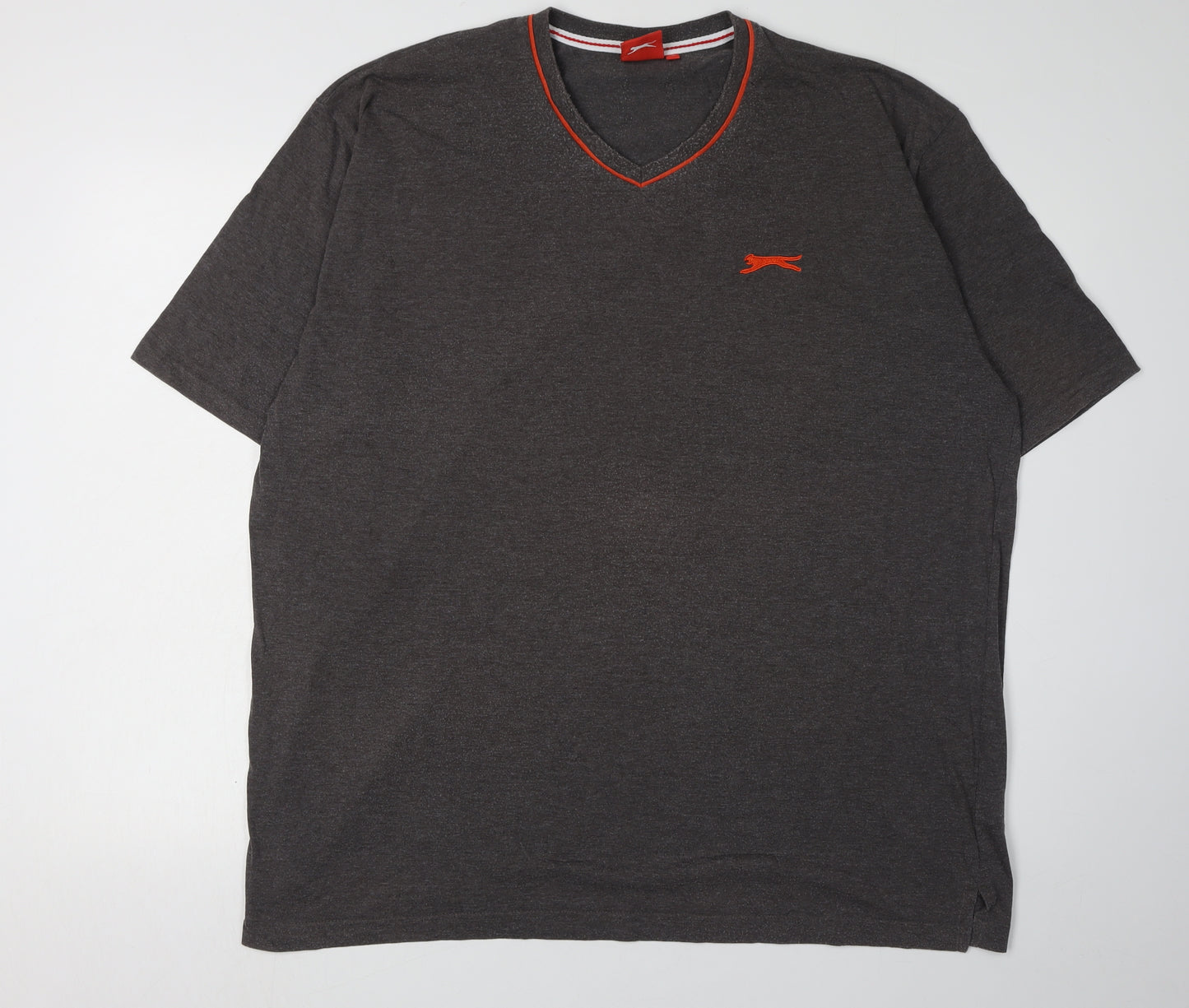 Slazenger Men's Grey 2XL V-Neck T-Shirt