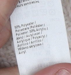 River Island Women Beige M Jumper Dress V-Neck Knit