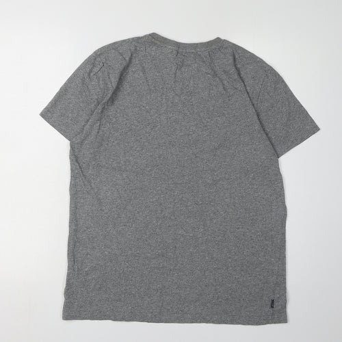 Superdry Men's Grey Logo T-Shirt, Size L, Crew Neck