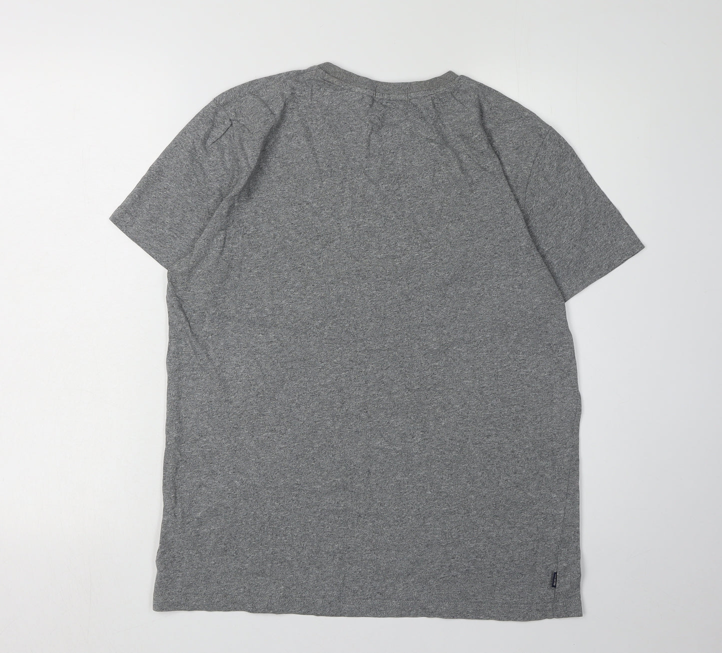 Superdry Men's Grey Logo T-Shirt, Size L, Crew Neck