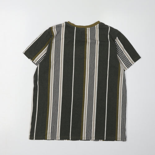 River Island Boys Green Striped T-Shirt 11-12 Years