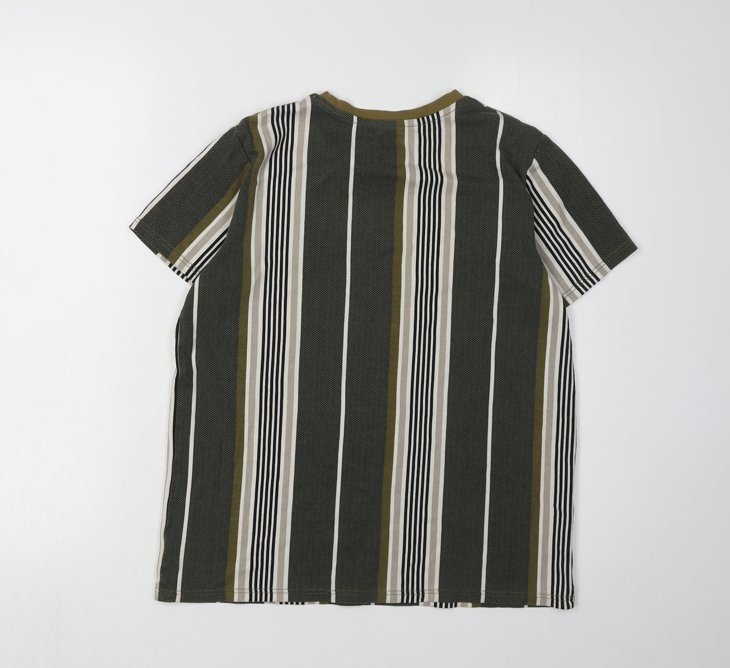 River Island Boys Green Striped T-Shirt 11-12 Years