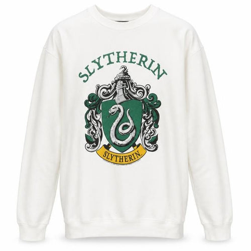 Harry Potter Unisex Kids White Slytherin XL Sweatshirt