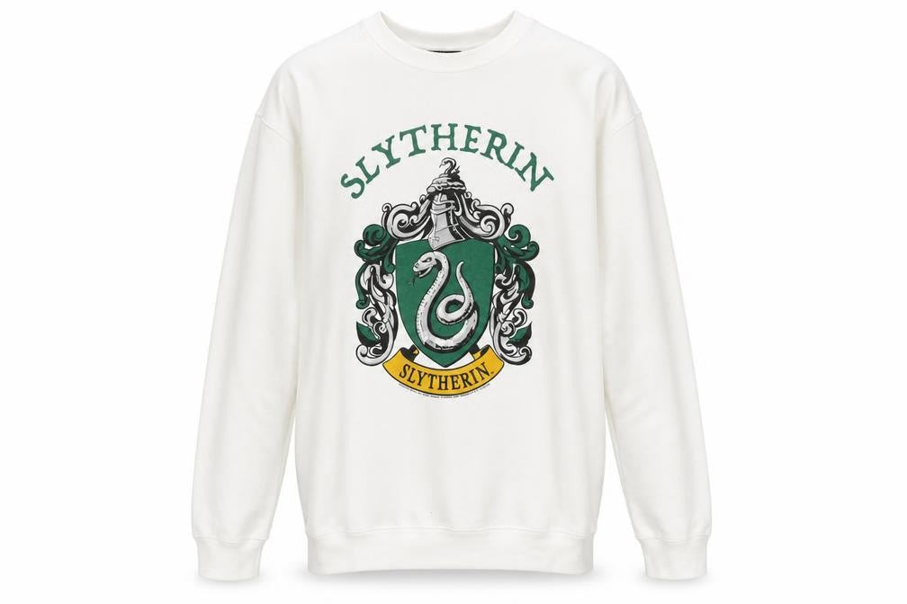 Harry Potter Unisex Kids White Slytherin XL Sweatshirt