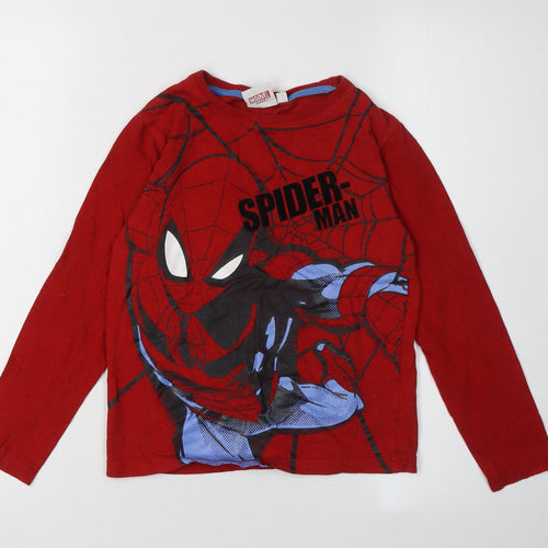 Marvel Boys Spider-Man Red T-Shirt Long Sleeve 8-9 Years