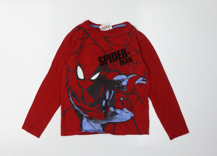 Marvel Boys Spider-Man Red T-Shirt Long Sleeve 8-9 Years