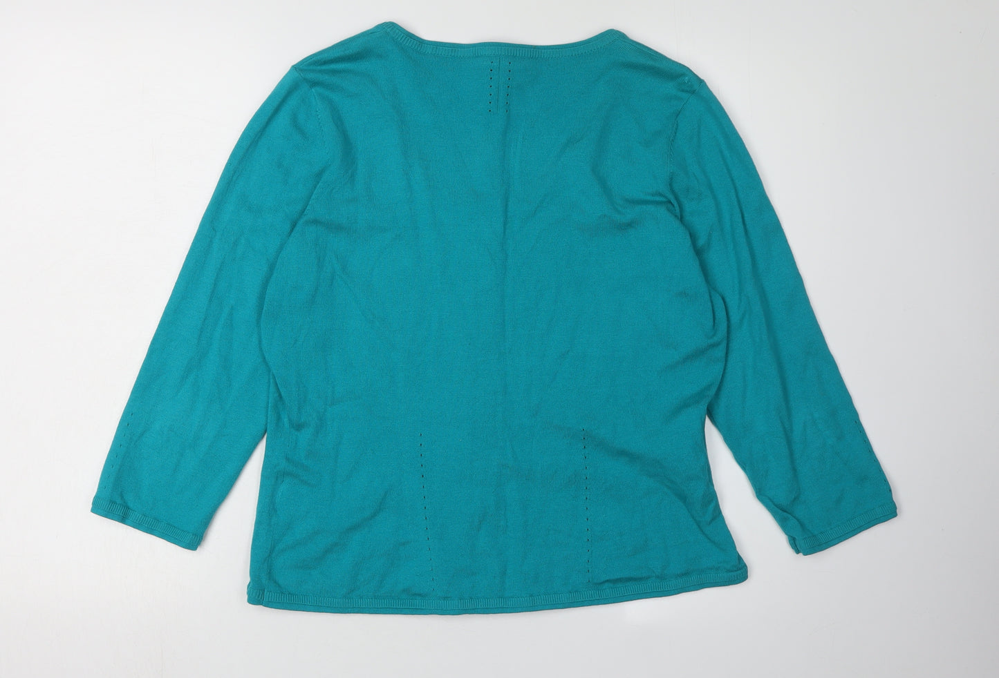 Coast Women's Green Cardigan, Size 18, Casual Scoop Neck