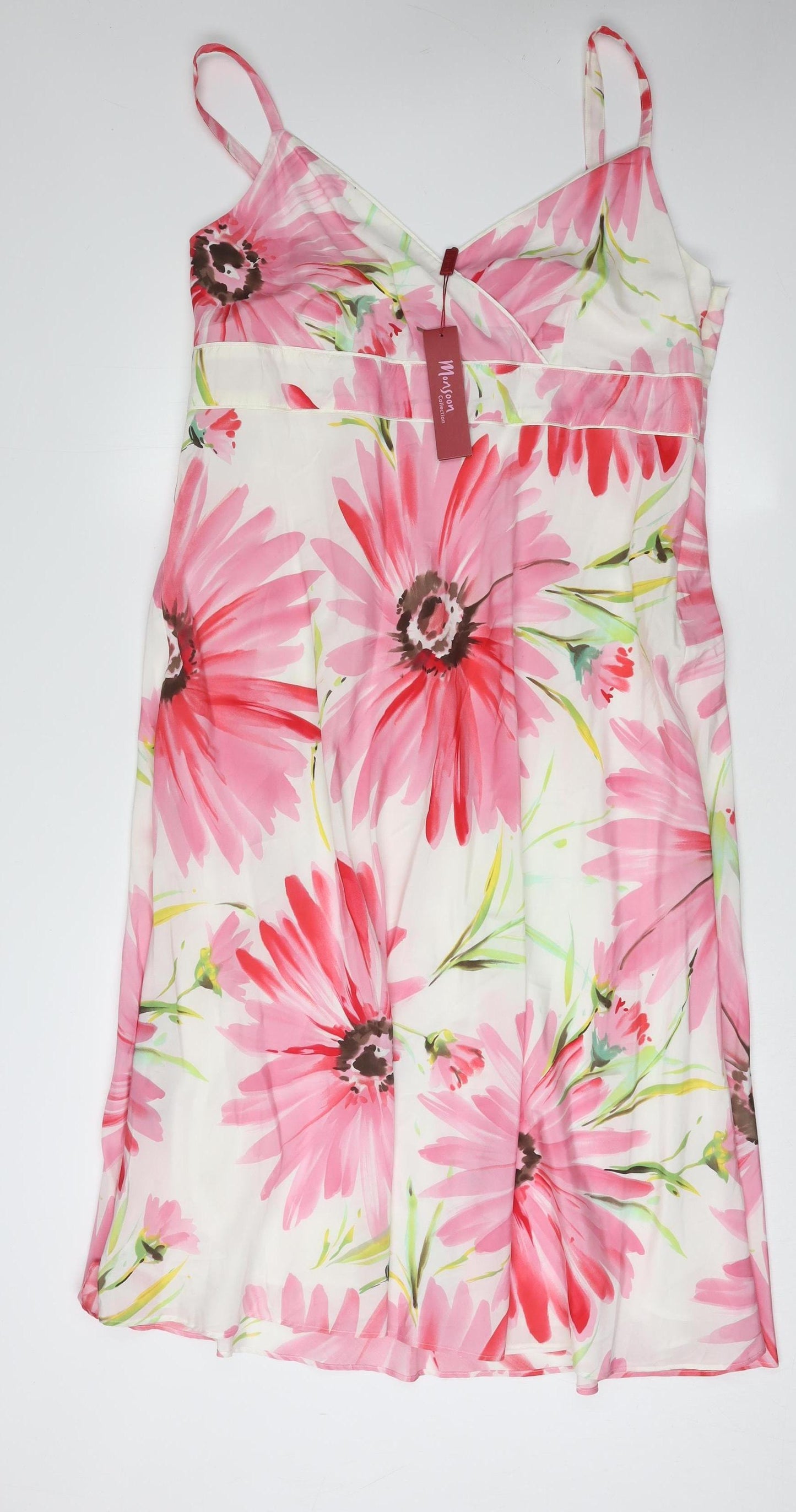 Monsoon Women's Floral Slip Dress, Size 18, Multicoloured